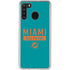 NFL Miami Dolphins Teal Performance Series Galaxy A21 Clear Case