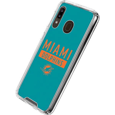 NFL Miami Dolphins Teal Performance Series Galaxy A30 Clear Case