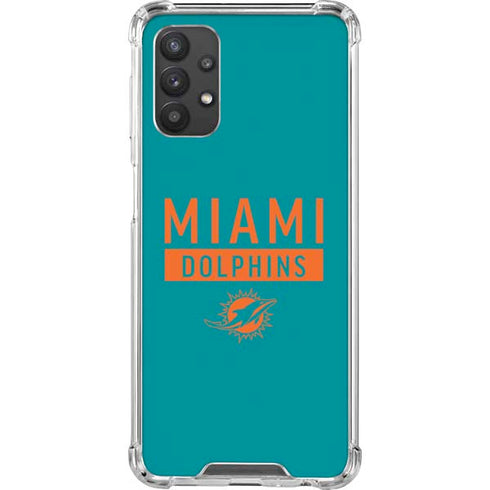 NFL Miami Dolphins Teal Performance Series Galaxy A32 5G Clear Case