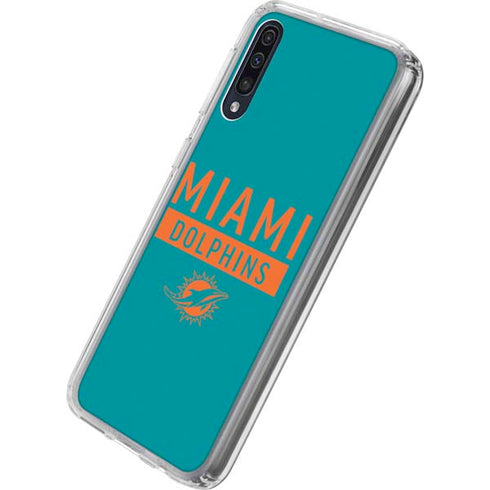 NFL Miami Dolphins Teal Performance Series Galaxy A50 Clear Case