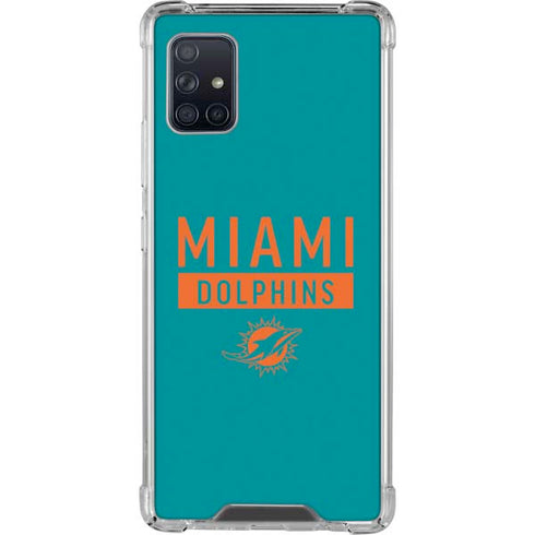 NFL Miami Dolphins Teal Performance Series Galaxy A51 5G Clear Case