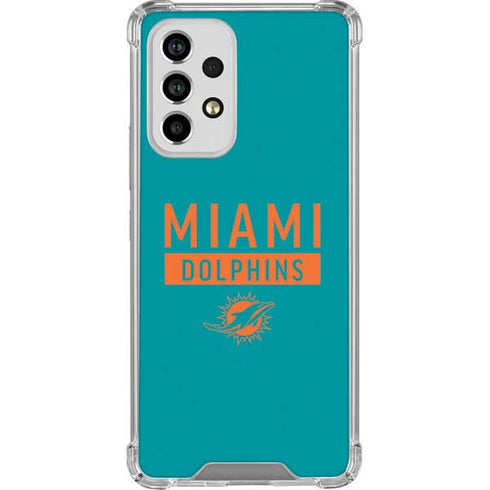 NFL Miami Dolphins Teal Performance Series Galaxy A53 5G Clear Case