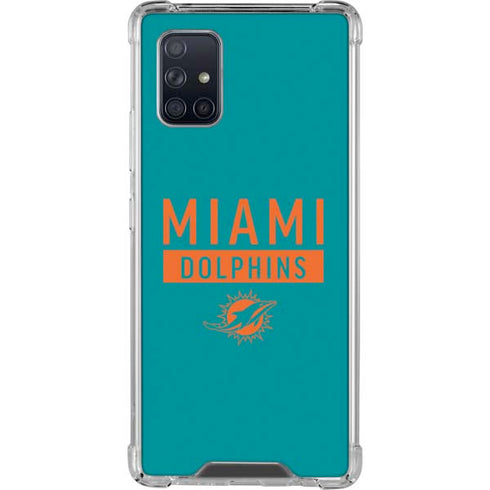 NFL Miami Dolphins Teal Performance Series Galaxy A71 5G Clear Case
