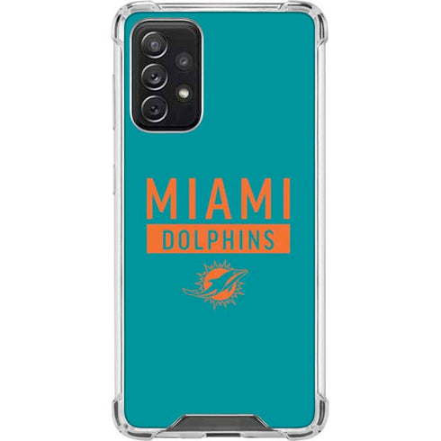 NFL Miami Dolphins Teal Performance Series Galaxy A72 5G Clear Case