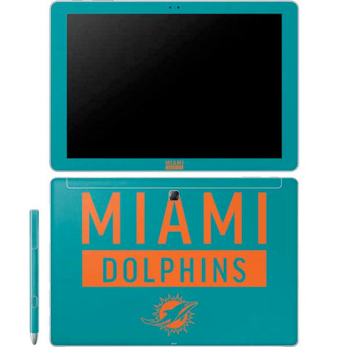 NFL Miami Dolphins Teal Performance Series Galaxy Book 12in Skin