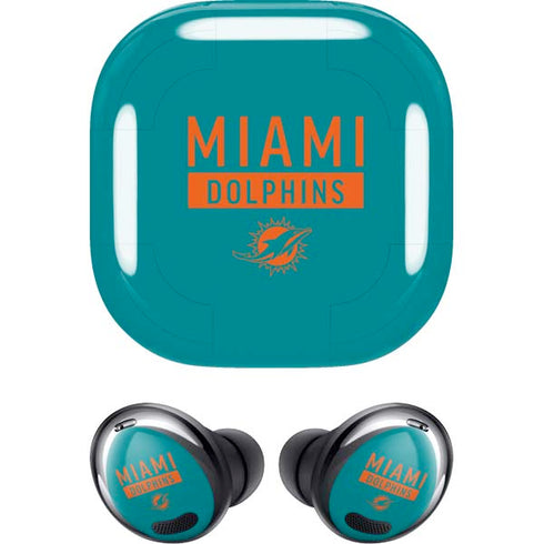 NFL Miami Dolphins Teal Performance Series Galaxy Buds Pro Skin