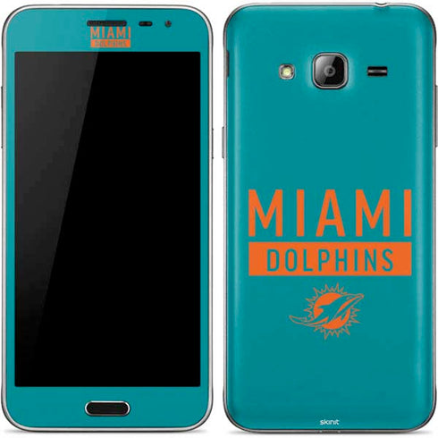 NFL Miami Dolphins Teal Performance Series Galaxy J3 Skin