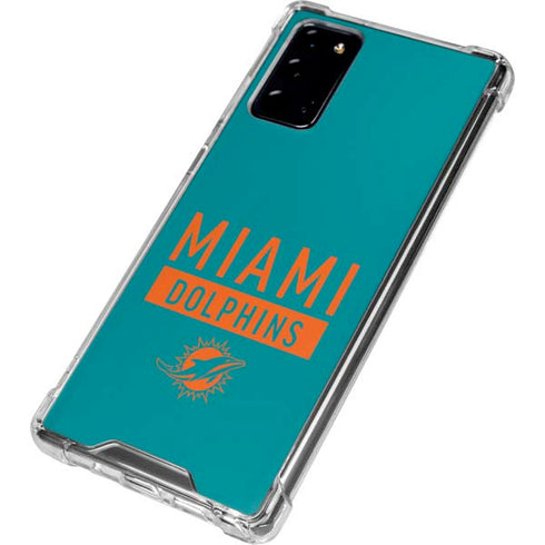 NFL Miami Dolphins Teal Performance Series Galaxy Note20 5G Clear Case