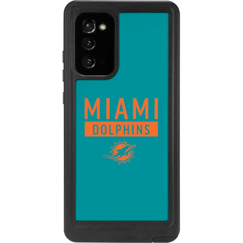NFL Miami Dolphins Teal Performance Series Galaxy Note20 5G Waterproof Case