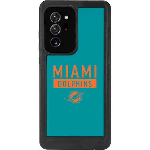 NFL Miami Dolphins Teal Performance Series Galaxy Note20 Ultra 5G Waterproof Case