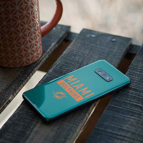NFL Miami Dolphins Teal Performance Series Galaxy S10e Skin