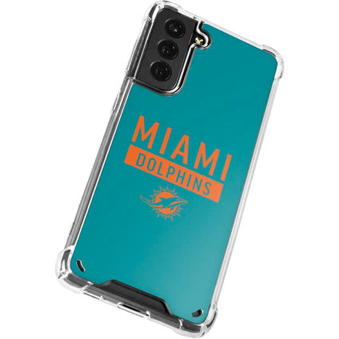 NFL Miami Dolphins Teal Performance Series Galaxy S21 Plus 5G Clear Case