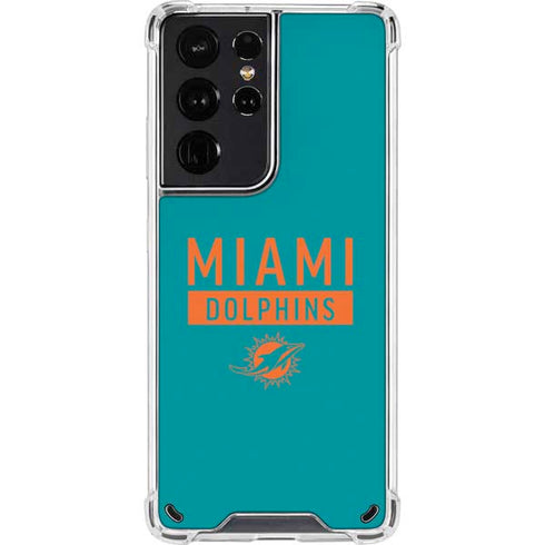 NFL Miami Dolphins Teal Performance Series Galaxy S21 Ultra 5G Clear Case
