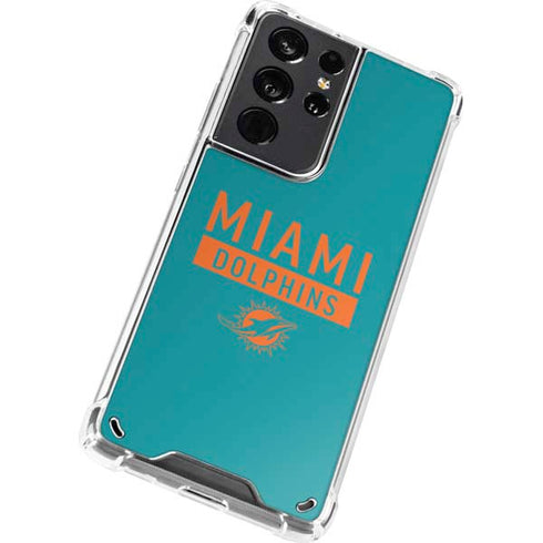 NFL Miami Dolphins Teal Performance Series Galaxy S21 Ultra 5G Clear Case