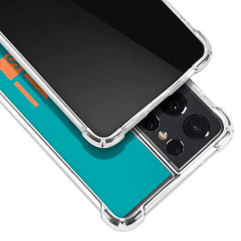 NFL Miami Dolphins Teal Performance Series Galaxy S21 Ultra 5G Clear Case