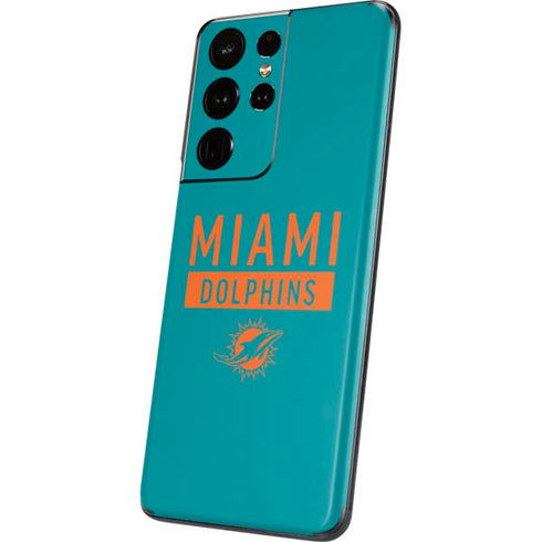NFL Miami Dolphins Teal Performance Series Galaxy S21 Ultra 5G Skin