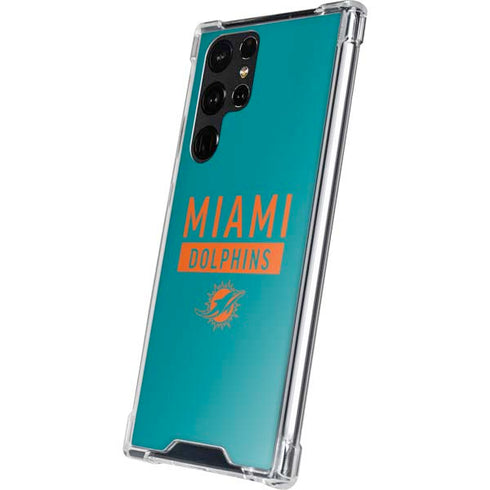 NFL Miami Dolphins Teal Performance Series Galaxy S22 Ultra Clear Case