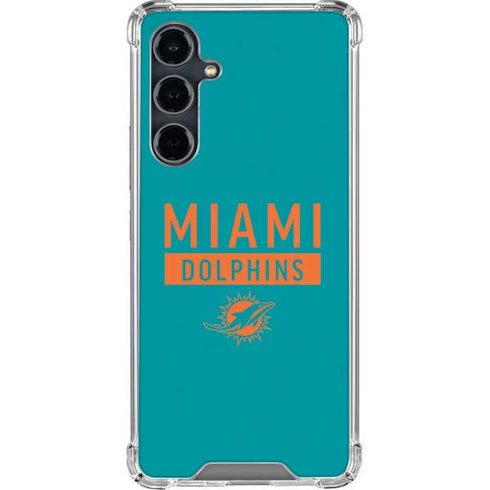 NFL Miami Dolphins Teal Performance Series Galaxy S23 FE Clear Case