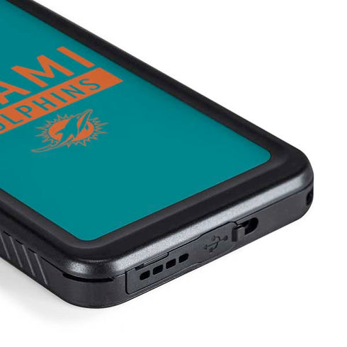 NFL Miami Dolphins Teal Performance Series Galaxy S23 Plus Waterproof Case