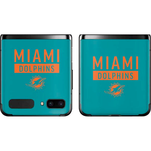 NFL Miami Dolphins Teal Performance Series Galaxy Z Flip Skin