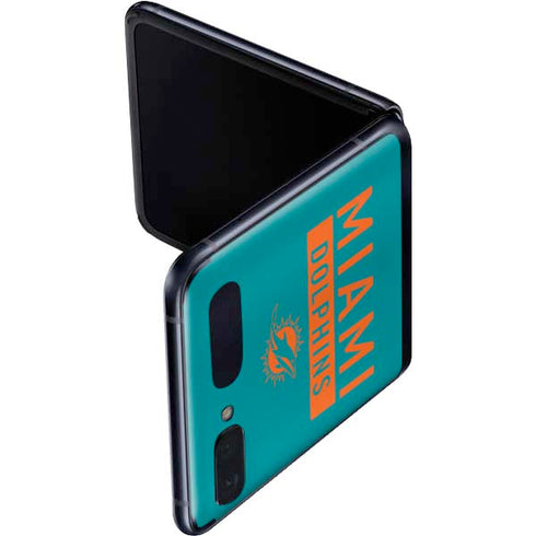NFL Miami Dolphins Teal Performance Series Galaxy Z Flip Skin