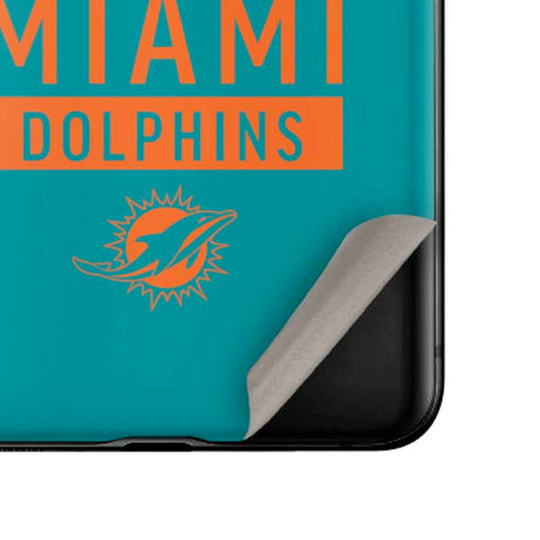 NFL Miami Dolphins Teal Performance Series Galaxy Z Flip Skin