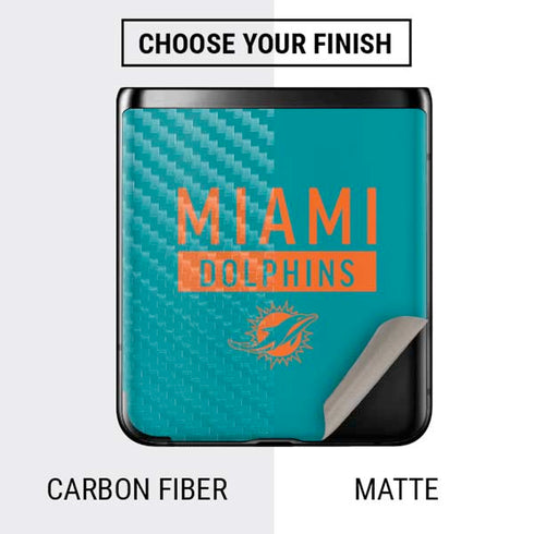 NFL Miami Dolphins Teal Performance Series Galaxy Z Flip Skin
