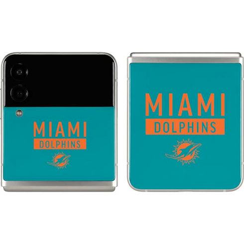 NFL Miami Dolphins Teal Performance Series Galaxy Z Flip3 5G Skin