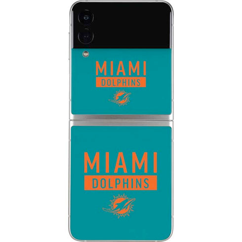 NFL Miami Dolphins Teal Performance Series Galaxy Z Flip3 5G Skin