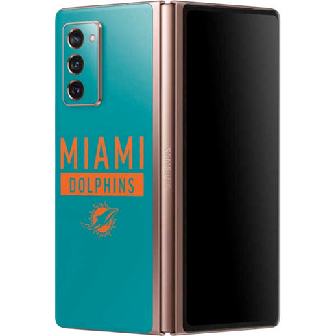 NFL Miami Dolphins Teal Performance Series Galaxy Z Fold2 5G Skin