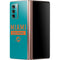 NFL Miami Dolphins Teal Performance Series Galaxy Z Fold2 5G Skin