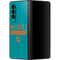 NFL Miami Dolphins Teal Performance Series Galaxy Z Fold3 5G Skin