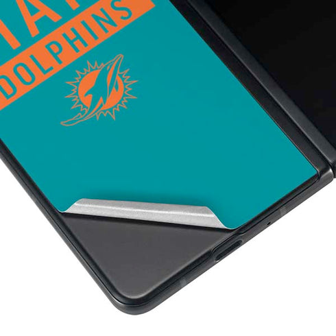 NFL Miami Dolphins Teal Performance Series Galaxy Z Fold4 5G Skin