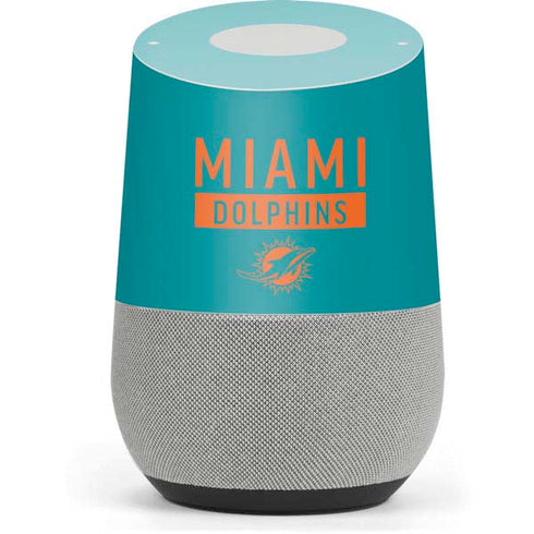 NFL Miami Dolphins Teal Performance Series Google Home Skin