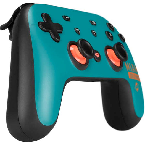 NFL Miami Dolphins Teal Performance Series Google Stadia Controller Skin