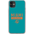 NFL Miami Dolphins Teal Performance Series iPhone 11 Clear Case