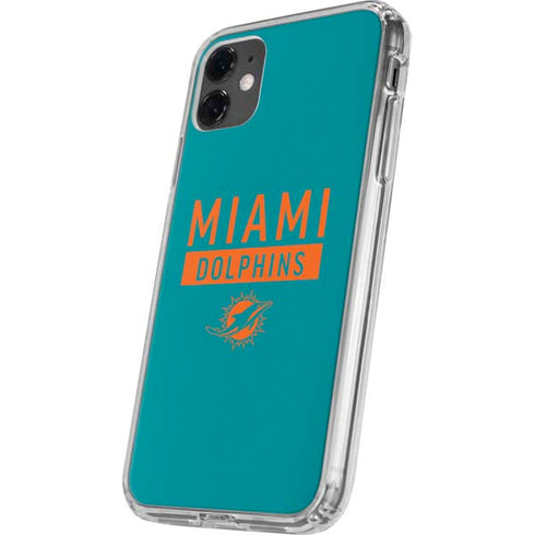 NFL Miami Dolphins Teal Performance Series iPhone 11 Clear Case