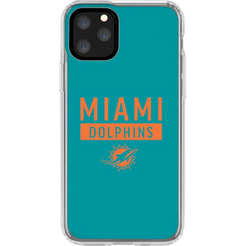 NFL Miami Dolphins Teal Performance Series iPhone 11 Pro Clear Case