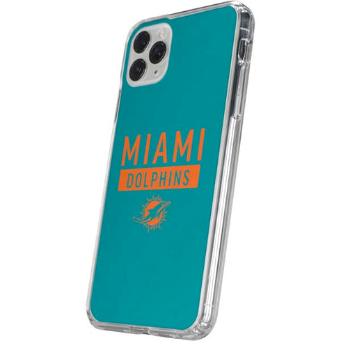 NFL Miami Dolphins Teal Performance Series iPhone 11 Pro Clear Case