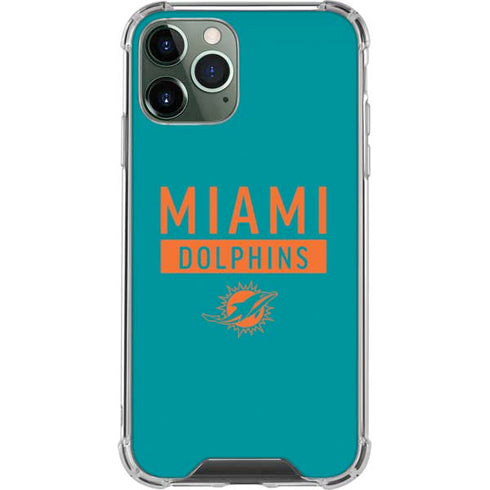 NFL Miami Dolphins Teal Performance Series iPhone 11 Pro Max Clear Case