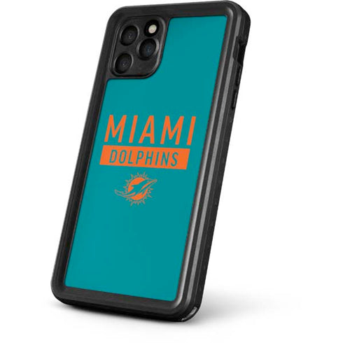 NFL Miami Dolphins Teal Performance Series iPhone 11 Pro Max Waterproof Case