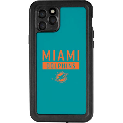 NFL Miami Dolphins Teal Performance Series iPhone 11 Pro Waterproof Case
