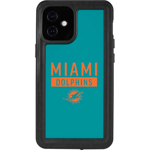 NFL Miami Dolphins Teal Performance Series iPhone 12 Mini Waterproof Case