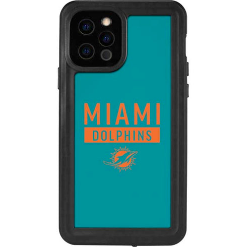 NFL Miami Dolphins Teal Performance Series iPhone 12 Pro Waterproof Case