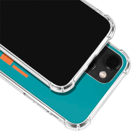 NFL Miami Dolphins Teal Performance Series iPhone 13 Mini Clear Case