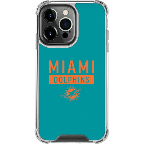 NFL Miami Dolphins Teal Performance Series iPhone 13 Pro Clear Case
