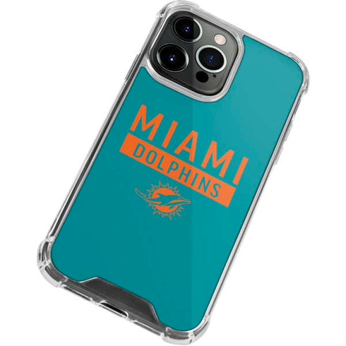 NFL Miami Dolphins Teal Performance Series iPhone 13 Pro Clear Case