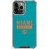 NFL Miami Dolphins Teal Performance Series iPhone 15 Pro Max Clear Case