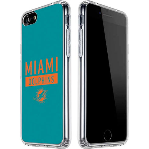 NFL Miami Dolphins Teal Performance Series iPhone SE (2nd & 3rd Gen) Clear Case