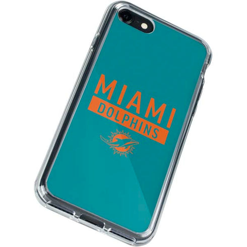 NFL Miami Dolphins Teal Performance Series iPhone SE (2nd & 3rd Gen) Clear Case